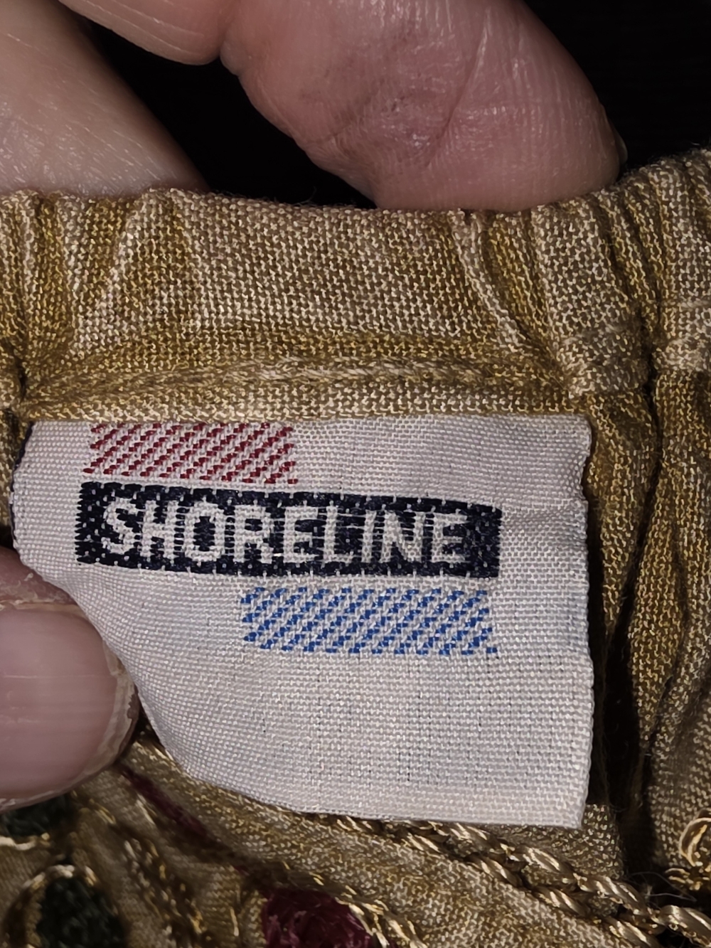 Shoreline Golden Sundress Dress with Red & Green Embroidery - Picture 4 of 5